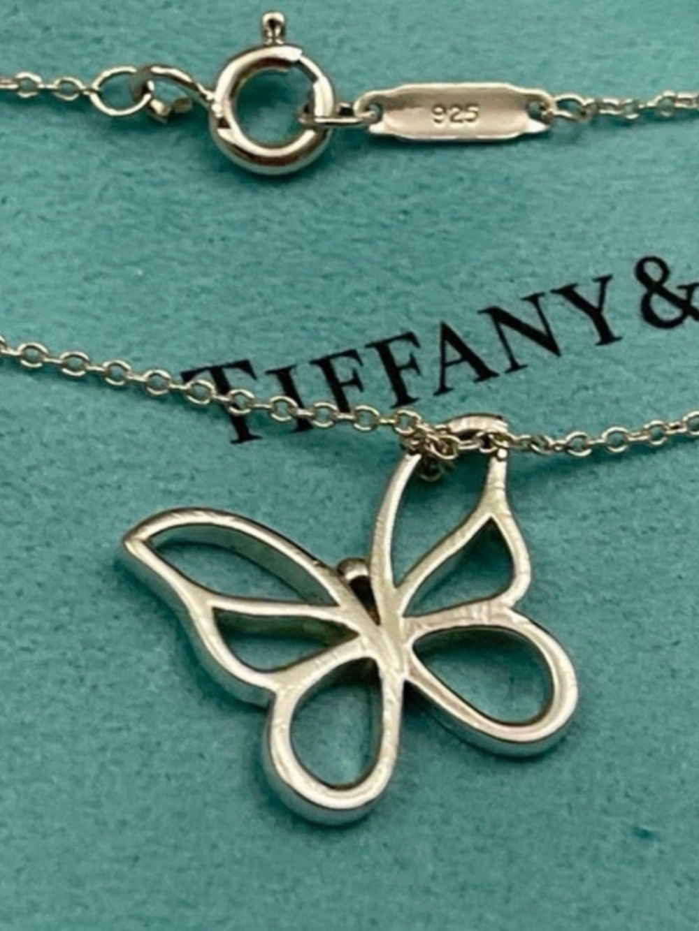 Authentic Tiffany & Co. Retired Small Butterfly Necklace
